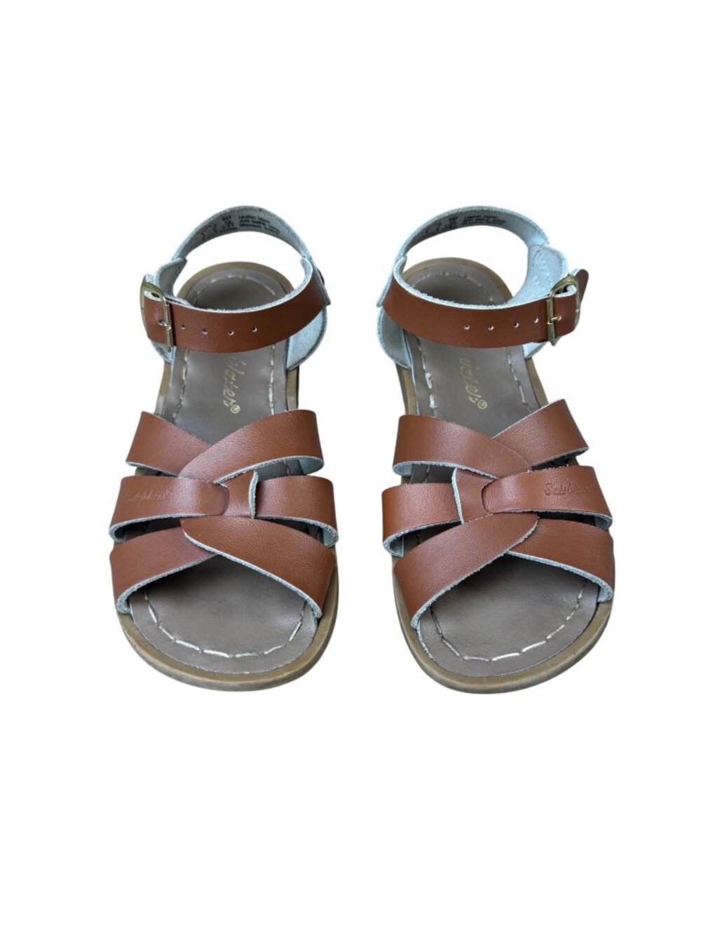 SALTWATER Sandals Original Tan Unisex 12 Brown Salt Water Kid Sandal Hoy Shoes